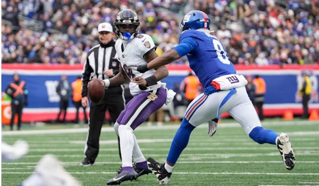 Baltimore Ravens vs New York Giants Match Player Stats