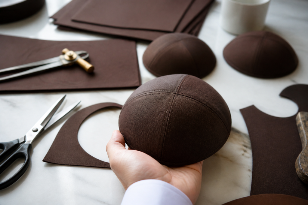 Custom brown yarmulke requests rose this season and buyers explain why